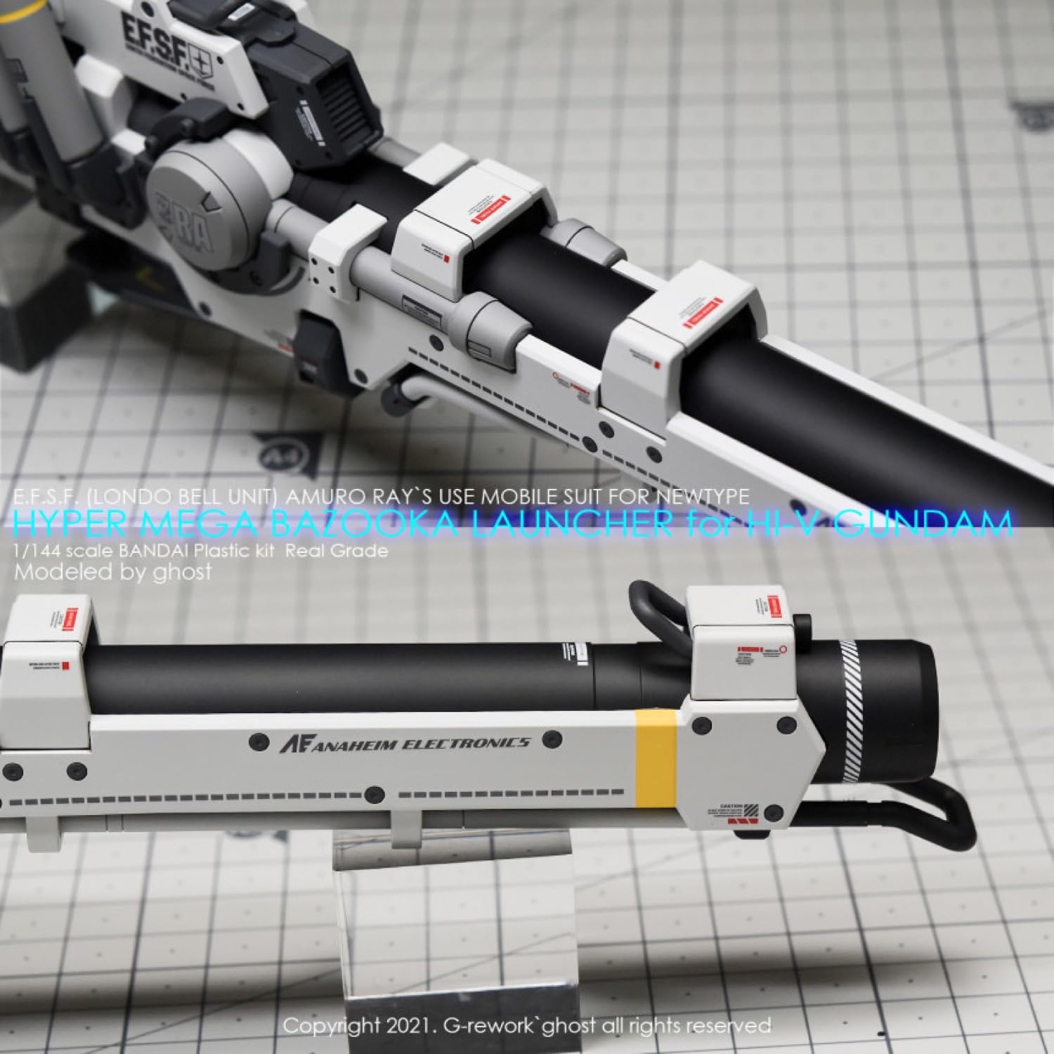 RG Hi-νガンダム ハイパーメガバズーカランチャーセット　水転写デカール付き Amazon | 蛍光 炎社 ディテールアップ用 水転写式デカール RG 1/144